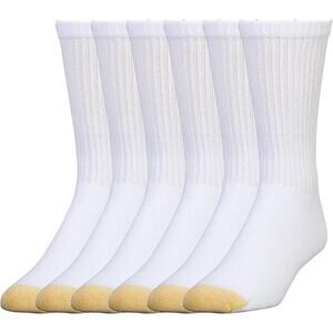 GOLDTOE Men's 656S Cotton Crew Athletic Socks Fits shoe sizes: 6-12.5